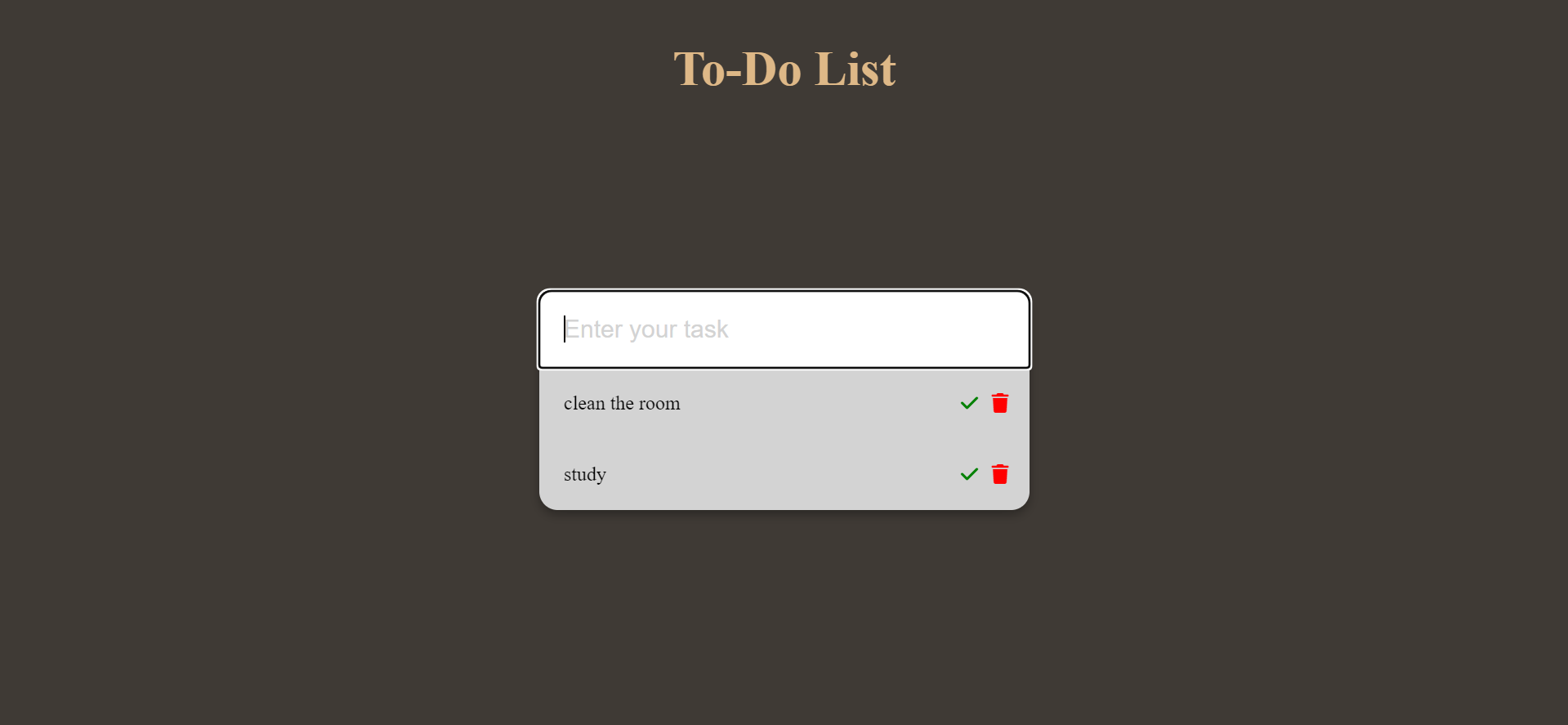 To-Do List:An interactive to-do list app that allows adding, editing, and deleting tasks with a simple, clean, and organized design.
